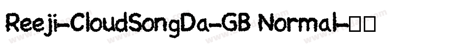 Reeji-CloudSongDa-GB Normal字体转换